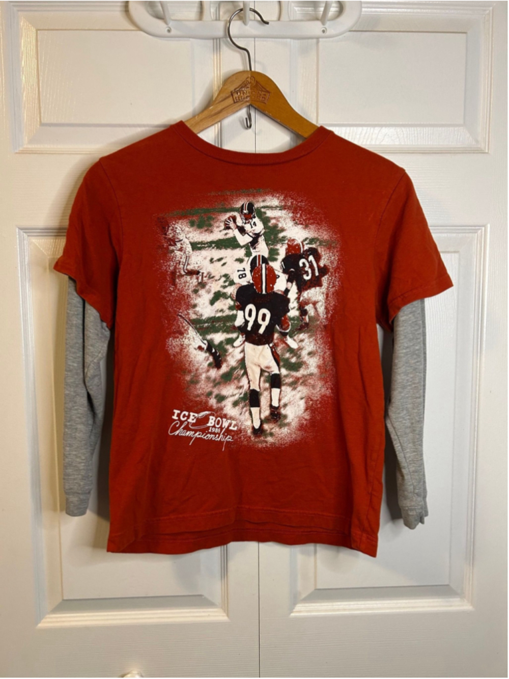Gap kids football graphic layered long sleeve 10